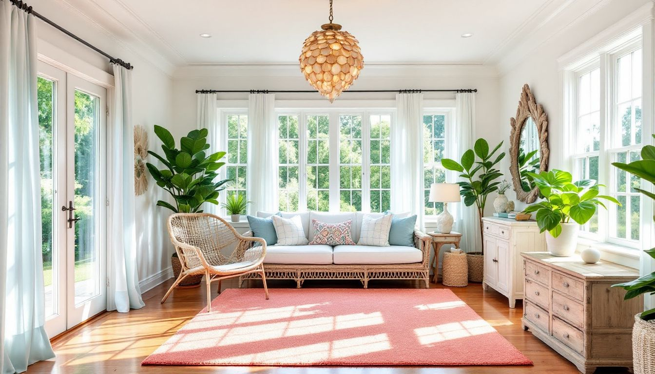 A bright and airy sunroom filled with natural light and large windows.